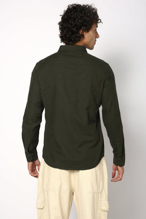 Olive Double Pocket Shirt - Shirt - 241129592