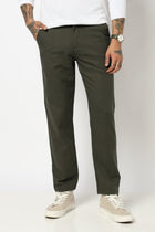 OLIVE MENS SLIM TRAVELLER FIT TROUSER - Trousers - 250740694