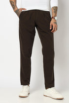 OLIVE PLAIN PLEATED MENS TROUSER - Trousers - 250740541