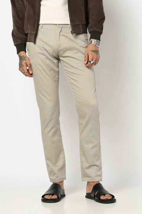 OLIVE PLAIN SLIM FIT TROUSER - Trousers - 250740586