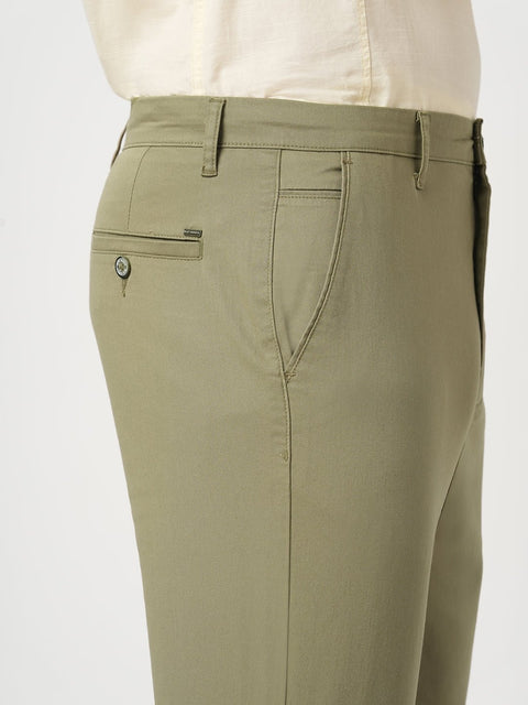OLIVE RELAXED FIT DOBBY TROUSER - Trousers - 251041311