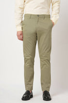 OLIVE RELAXED FIT DOBBY TROUSER - Trousers - 251041311