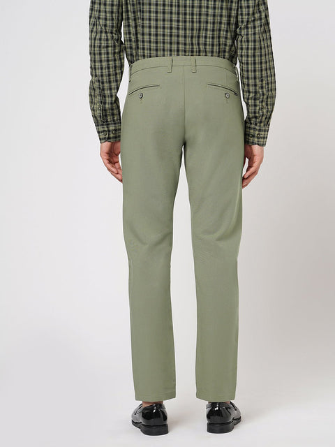 OLIVE SLIM FIT DOBBY TROUSER - Trousers - 251041346