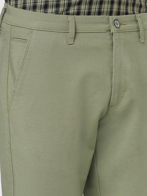 OLIVE SLIM FIT DOBBY TROUSER - Trousers - 251041346
