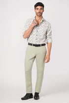 OLIVE SLIM FIT PLAIN TROUSER - Trousers - 251141537