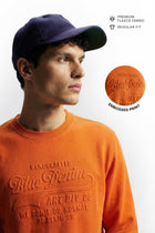 ORANGE EMBOSSED PULLOVER SWEATSHIRT - Sweatshirt - 250960232