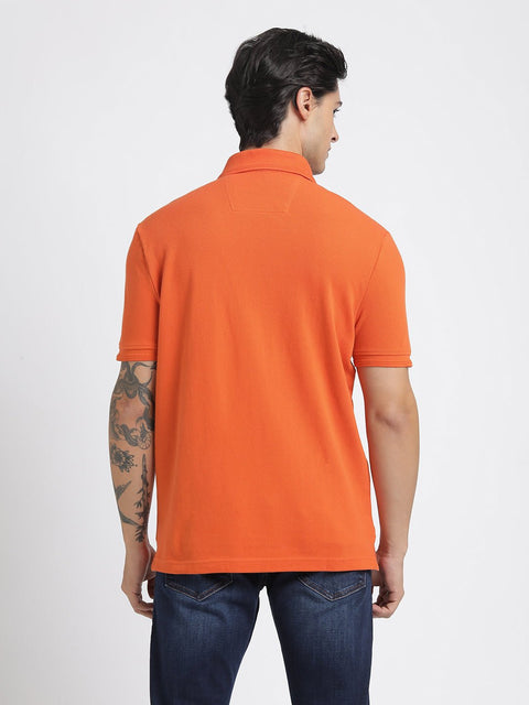 Orange Polo Cotton T-Shirt - T-Shirt - 240100005