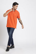 Orange Polo Cotton T-Shirt - T-Shirt - 240100005