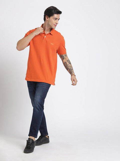 Orange Polo Cotton T-Shirt - T-Shirt - 240100005