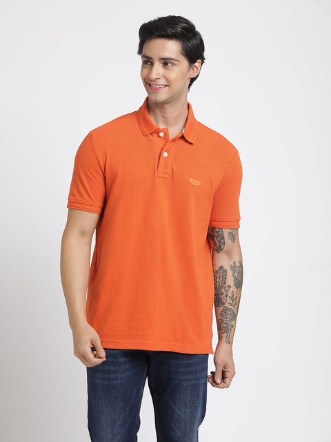 Orange Polo Cotton T-Shirt - T-Shirt - 240100005