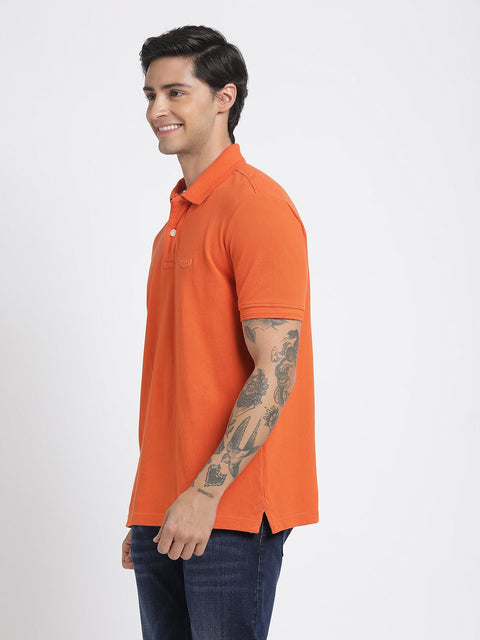 Orange Polo Cotton T-Shirt - T-Shirt - 240100005