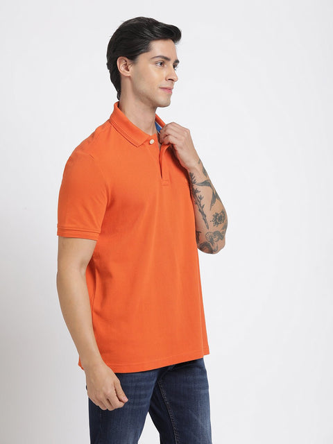 Orange Polo Cotton T-Shirt - T-Shirt - 240100005