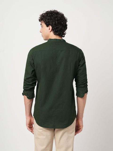 Orange Solid Cotton Shirt Kurta - Kurta - 240126523