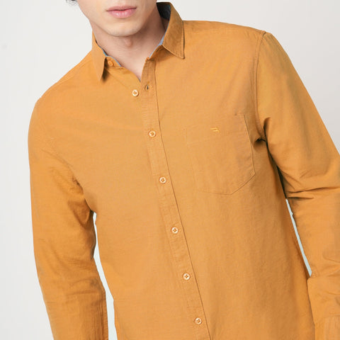 ORANGE TAILORED FIT COTTON SHIRT-Shirt - 250932673