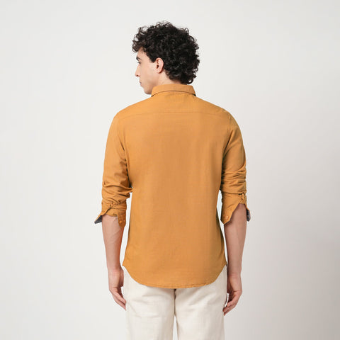 ORANGE TAILORED FIT COTTON SHIRT-Shirt - 250932673
