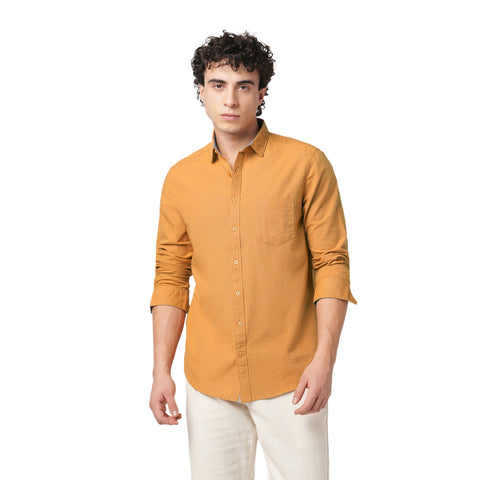 ORANGE TAILORED FIT COTTON SHIRT-Shirt - 250932673