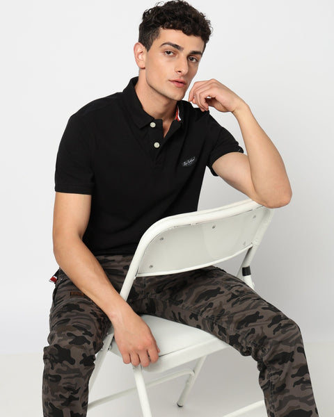 ORVAN Black POLO - T-Shirt - 2411300772