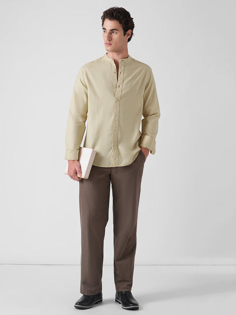 OXFORD MANDARIN COLLAR SHIRT-Shirt - 260235055