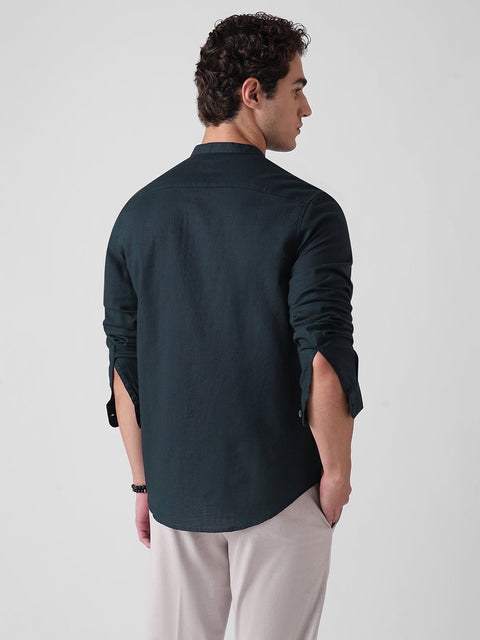 OXFORD MANDARIN COLLAR SHIRT-Shirt - 260235075