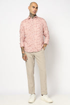 PEACH FLORAL PRINTED SHIRT-Shirt - 250731807