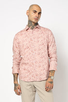 PEACH FLORAL PRINTED SHIRT-Shirt - 250731807