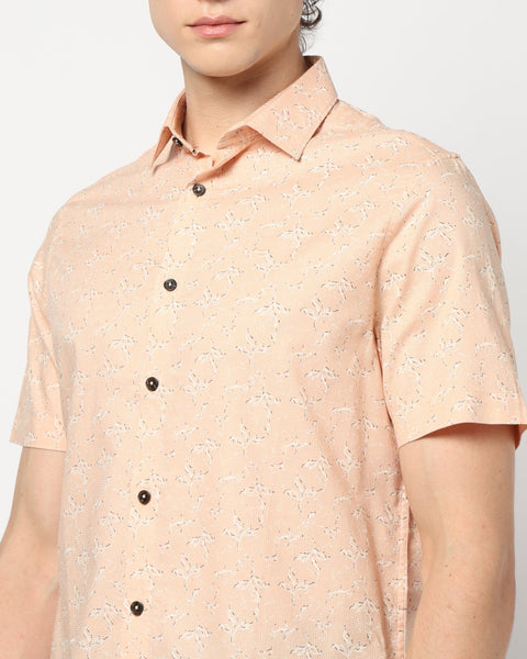 PEACH PRINT TAILORED MENS SHIRT-Shirt - 240728427