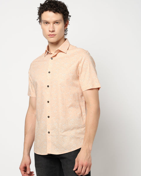 PEACH PRINT TAILORED MENS SHIRT-Shirt - 240728427