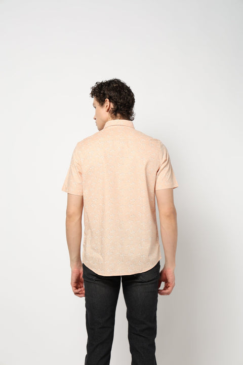 PEACH PRINT TAILORED MENS SHIRT-Shirt - 240728427