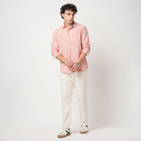PEACH SLUB COTTON SHIRT-Shirt - 251032923
