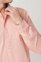 PEACH SLUB COTTON SHIRT-Shirt - 251032923