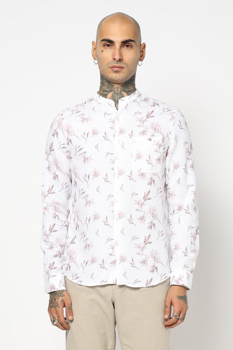 PINK BOTANICAL FLORAL PRINTED SHIRT-Shirt - 250731847
