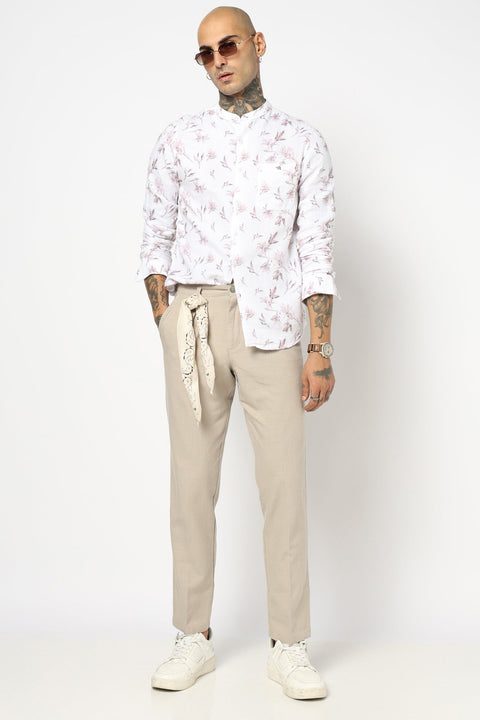 PINK BOTANICAL FLORAL PRINTED SHIRT-Shirt - 250731847