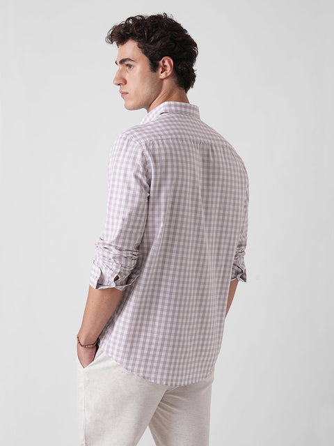 PINK CHECKERED TAILORED SHIRT-Shirt - 260134581