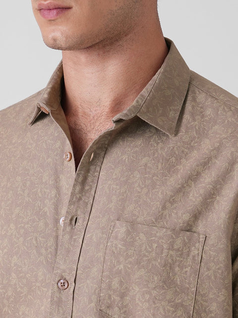 PINK PRINTED OXFORD HALF SLEEVE SHIRT-Shirt - 260134596