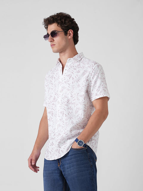 PINK PRINTED SLUB SHIRT-Shirt - 260134816
