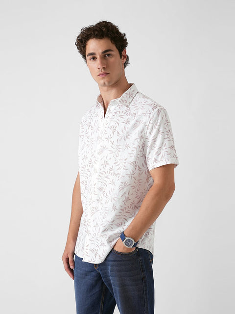 PINK PRINTED SLUB SHIRT-Shirt - 260134816