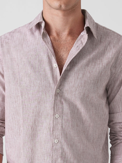 PINK SLUB PLAIN SHIRT-Shirt - 260134900