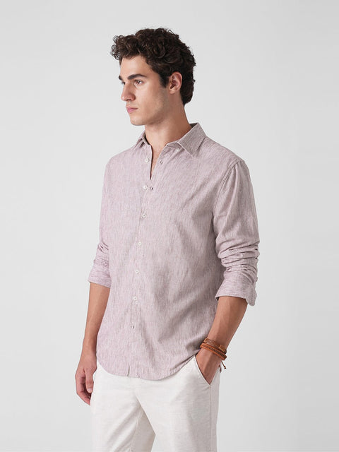 PINK SLUB PLAIN SHIRT-Shirt - 260134900