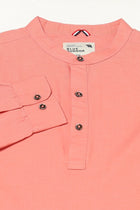 Pink Solid Cotton Kurta Shirt - Kurta - 240120021