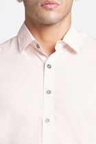 Pink Solid Cotton Shirt - Shirt - 230524808