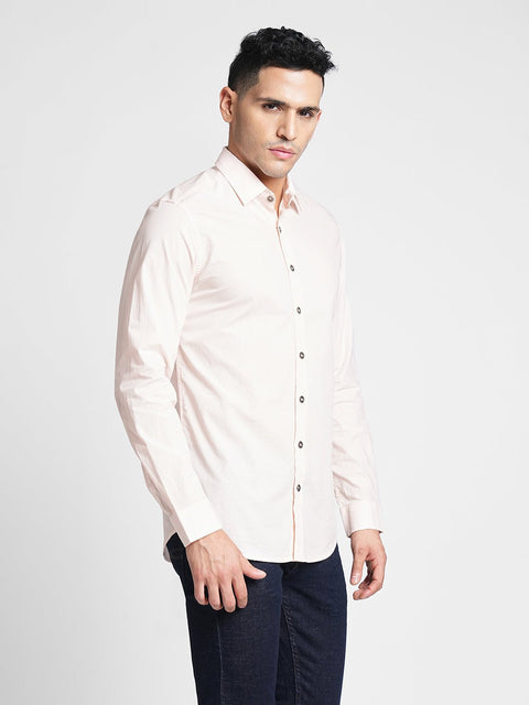 Pink Solid Cotton Shirt - Shirt - 230524808