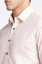 Pink Solid Cotton Shirt - Shirt - 230524808