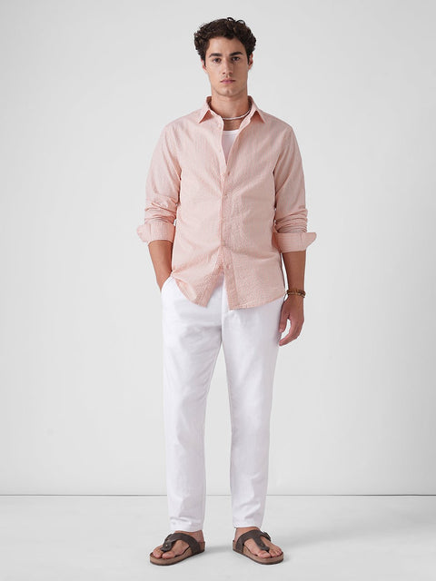 PINK STRIPE SEERSUCKER SHIRT-Shirt - 260235195