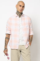PINK WINDOWPANE CHECKERED SHIRT-Shirt - 250731921