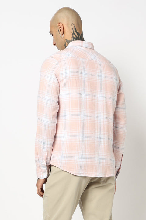 PINK WINDOWPANE CHECKERED SHIRT-Shirt - 250731921