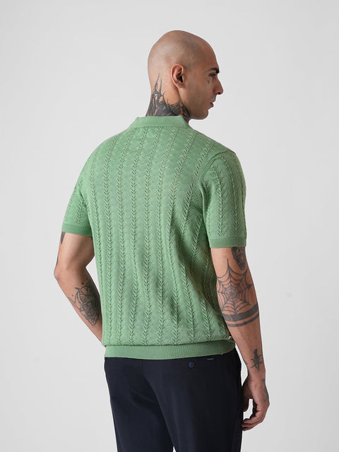 PLAIN FLATKNIT POLO - T Shirt - 3IS1F0259