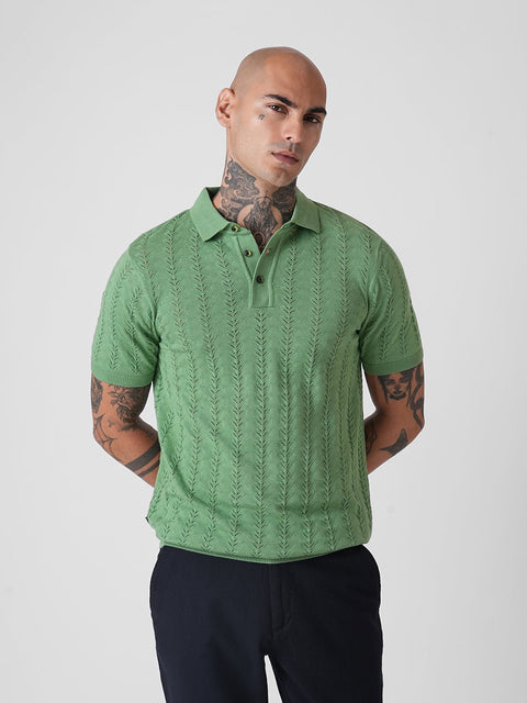 PLAIN FLATKNIT POLO - T Shirt - 3IS1F0259