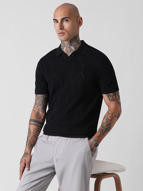 PLAIN FLATKNIT POLO - T Shirt - 3IS1F0349