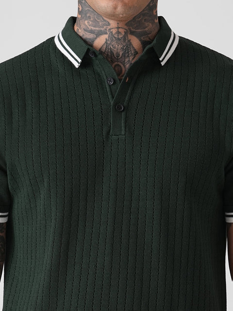 PLAIN FLATKNIT POLO - T Shirt - 3IS1F0295