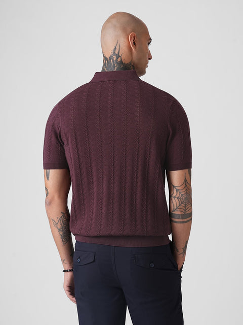 PLAIN FLATKNIT POLO - T Shirt - 3IS1F0253